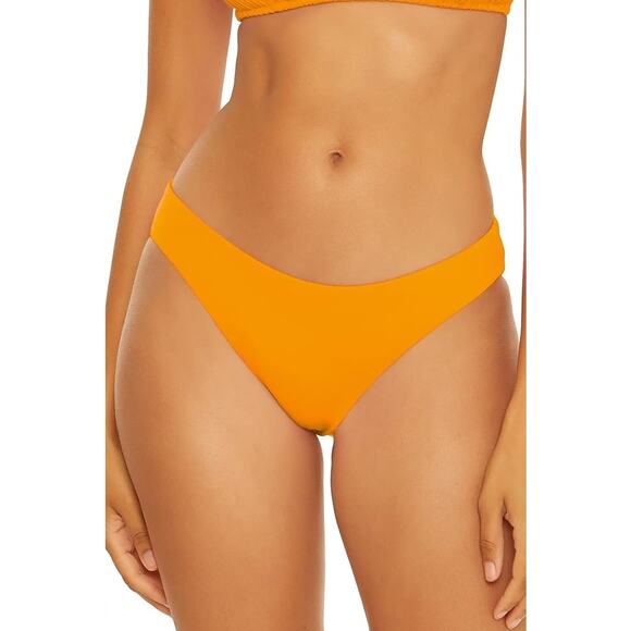 Becca Pucker Up Adela Hipster Bikini Swimsuit Bottoms in Orange Size Large - Picture 1 of 8